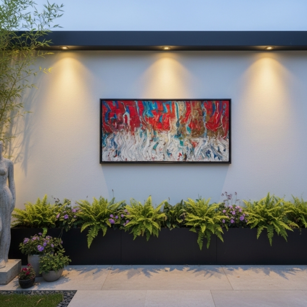 Hand Crafted Acrylic Fluid Art Upcycled Canvas